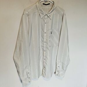 Nau Snap Button Lightweight Performance Shirt  - Size XL - Urban Grey Beige  -